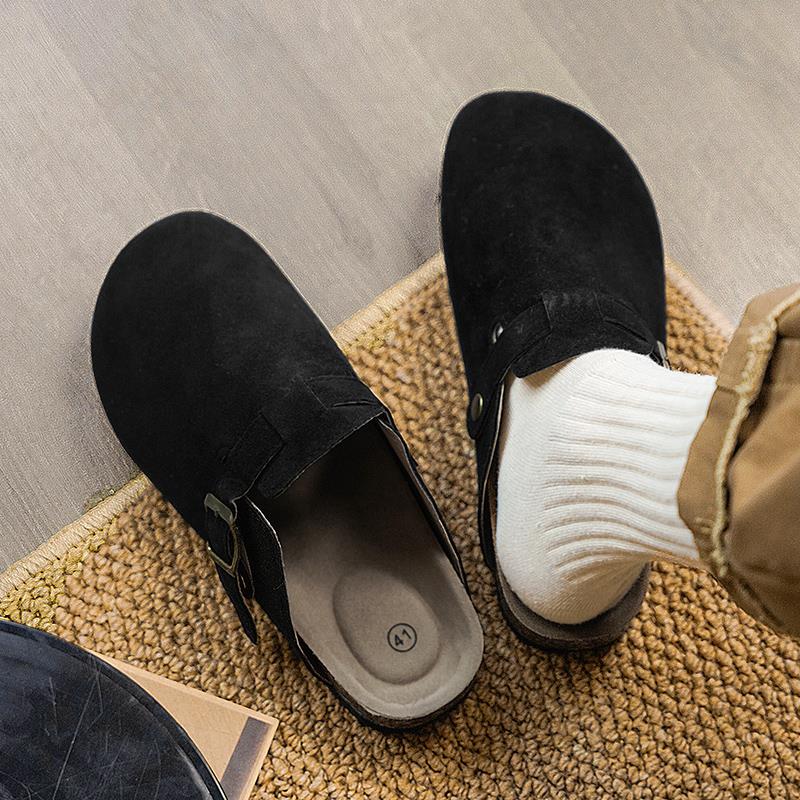 Men's Taupe Backless Casual Mules
